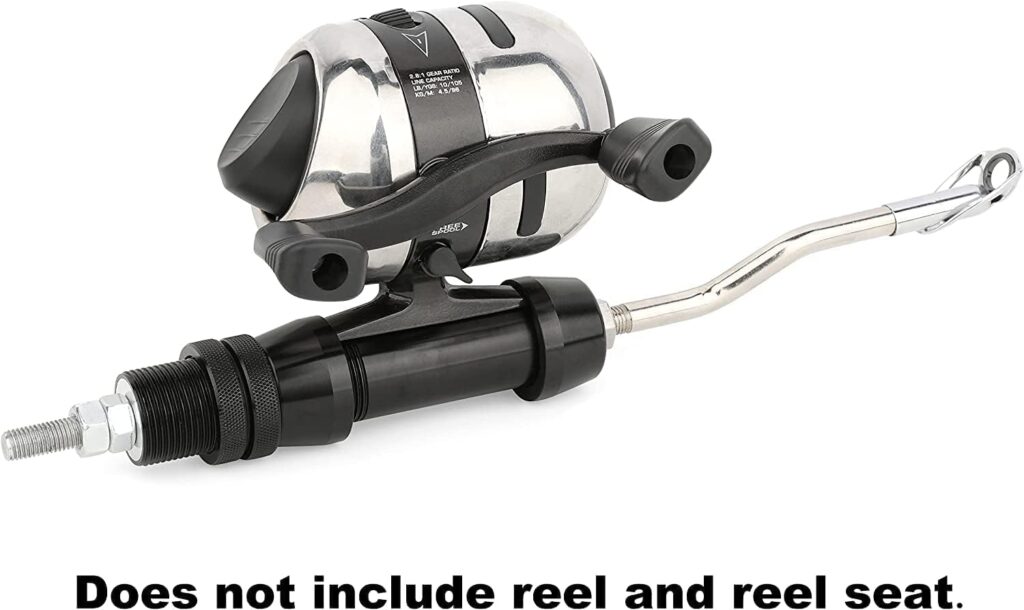 AMEYXGS Bowfishing Power Rod Line Guide Rod Slingshot Fishing Reel Seat Attachment Spin Cast Reels Holder Breakout Shoot Through Stainless Steel Rod
