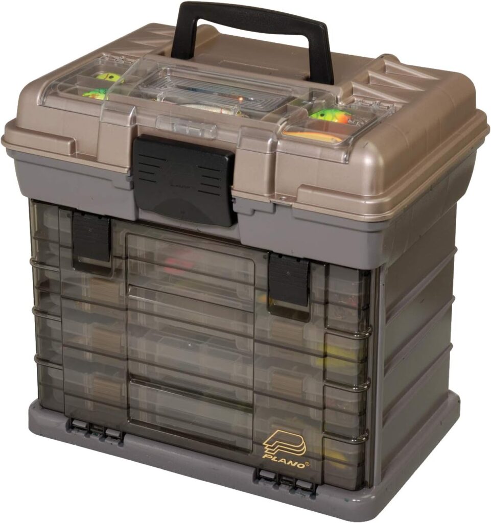 Plano 137401 By Rack System 3700 Size Tackle Box, Multi, 16 X 12 X 17.25 6lbs,Graphite/Sandstone