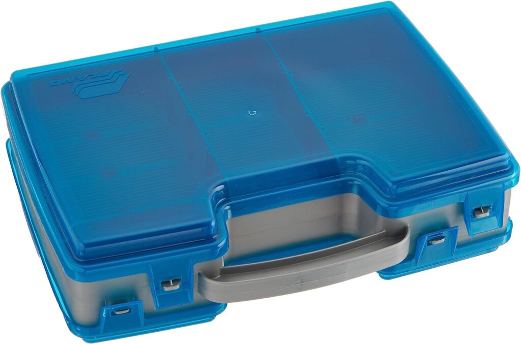 Plano Large 2 Sided Tackle Box, Metallic Gray  Blue, Medium