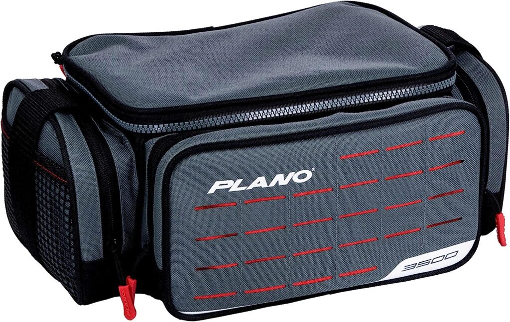 Plano Weekend Series 3500 Softsider Tackle Bag, Gray Fabric, Includes 2 3500 Stowaway Storage Boxes, Soft Fishing Tackle Bag for Baits  Lures, Water-Resistant