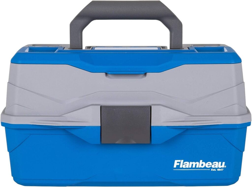 Flambeau Outdoors 6382TB 2-Tray - Classic Tray Tackle Box - Blue/Gray