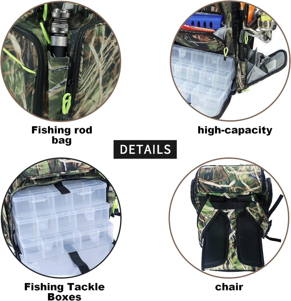 85-Piece Fishing Tackle Backpack Kit - Complete Fishing Gear With Lures, Tackle Boxes, Pliers & Rod Holder