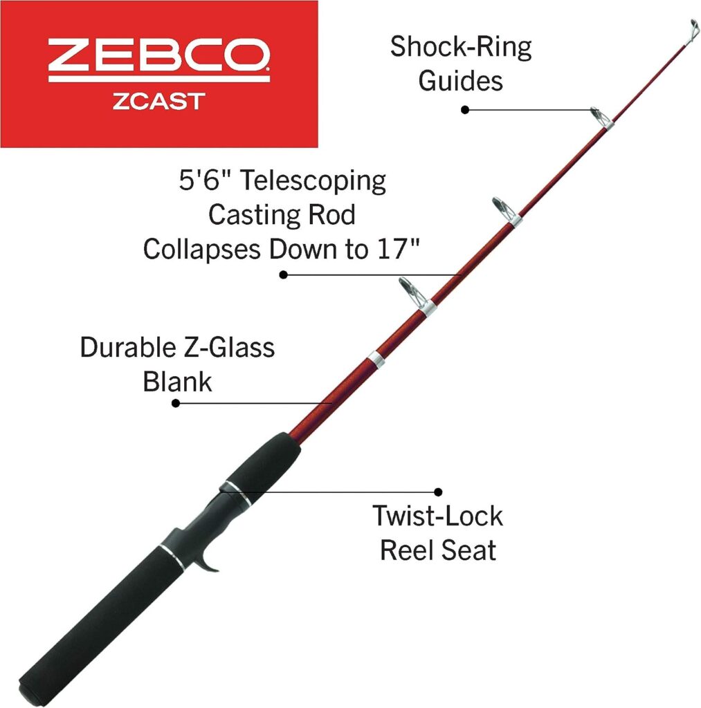 Zebco Z-CAST Casting or Spincast Rod