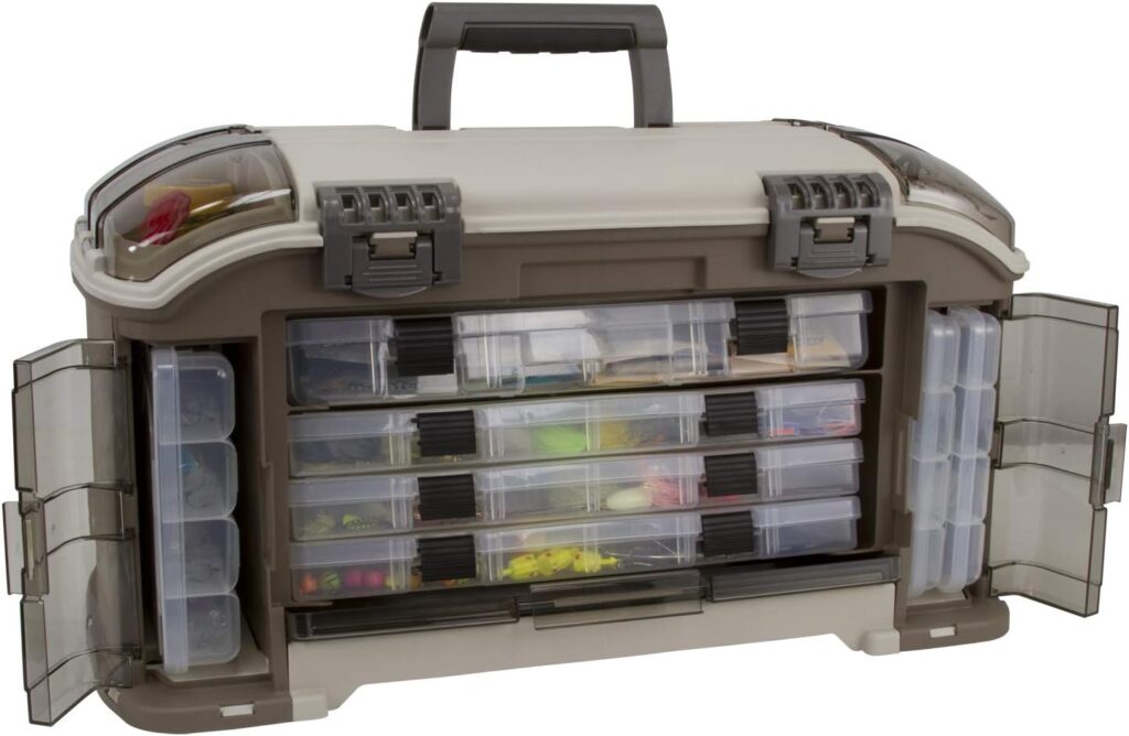 Plano Angled 787 Guide Series Stowaway Tackle System- Includes 7 Stowaways, Fishing Tackle Storage, Premium Tackle Storage, One Size, Model Number: 787010