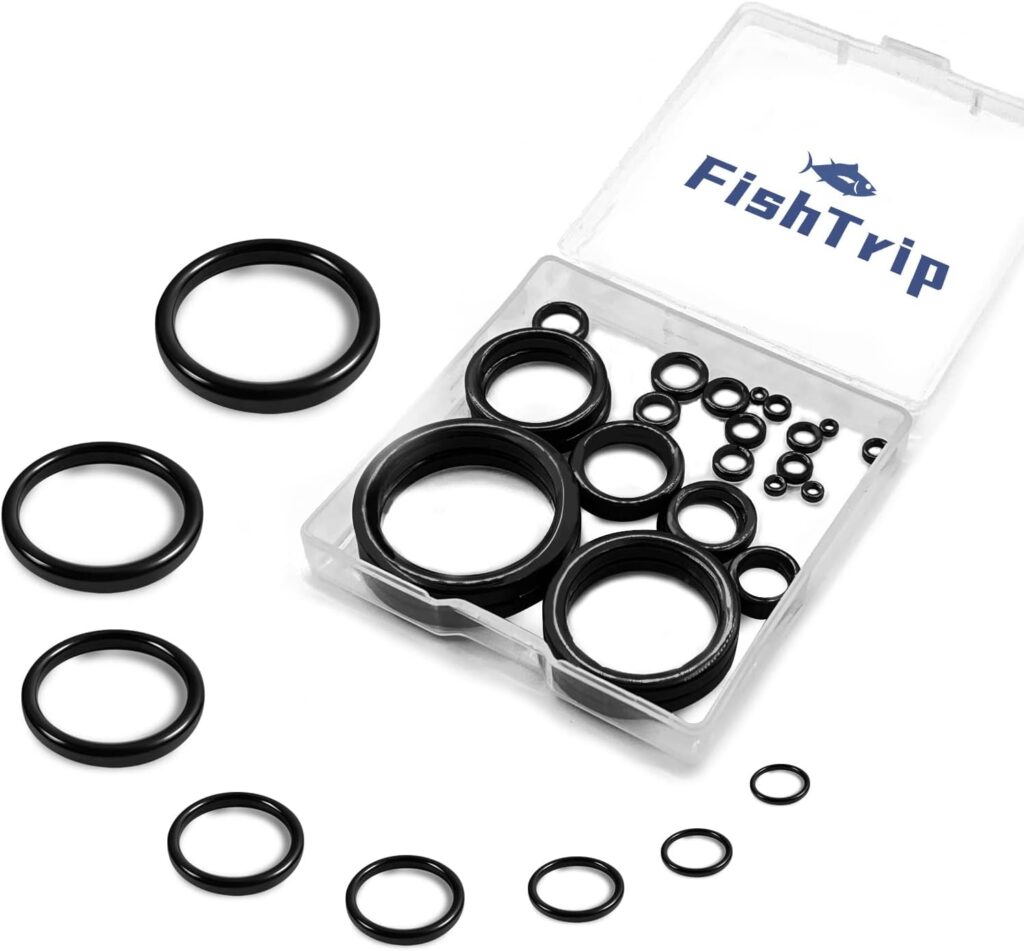 FishTrip Fishing Rod Eyelet Repair Kit 60Pcs/160Pcs Fishing Rod Repair Kit 12 Sizes Fishing Pole Ceramic Guides Rings Replacement Kit