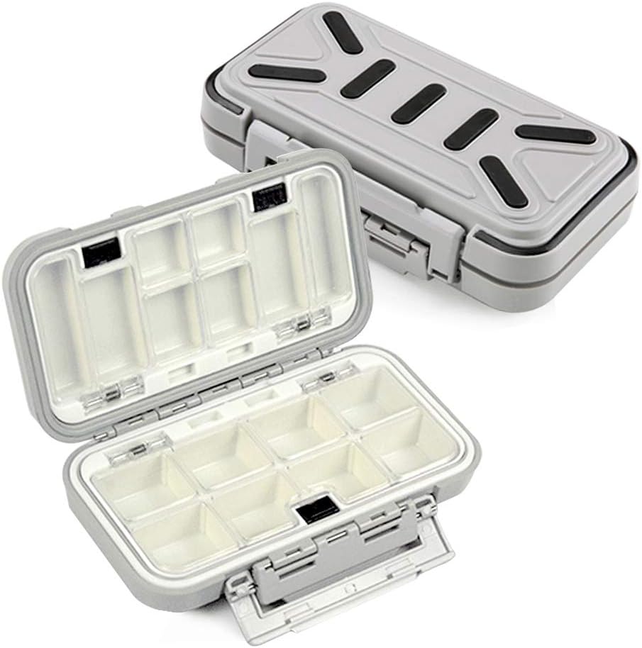 YUKI Fishing Lure Boxes, Bait Storage Case Fishing Tackle Storage Trays Accessory Boxes Thicker Plastic Hooks Organizer for Vest Casting Fly Fishing