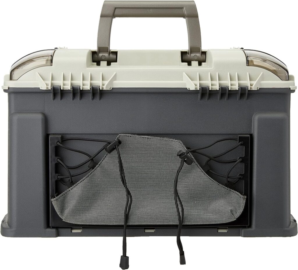 Plano Elite Series Ultimate Angled Tackle System, Graphite  Sandstone, Includes 6 StowAway Utility Boxes, Premium Tackle Storage for Fishing Gear and Accessories, Waterproof Case