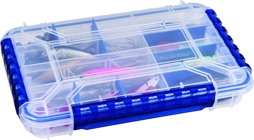 Flambeau Outdoors Ultimate Waterproof Tuff Tainer Fishing Tackle Tray Box (Includes Zerust Dividers) - Varying Compartments  Sizes