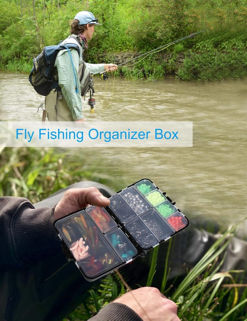 Hlotmeky Small Tackle Box Organizer 4 Pack Mini Tackle Boxes Plastic Fishing Organizer Tackle Storage Containers Kayak Fly Boxes