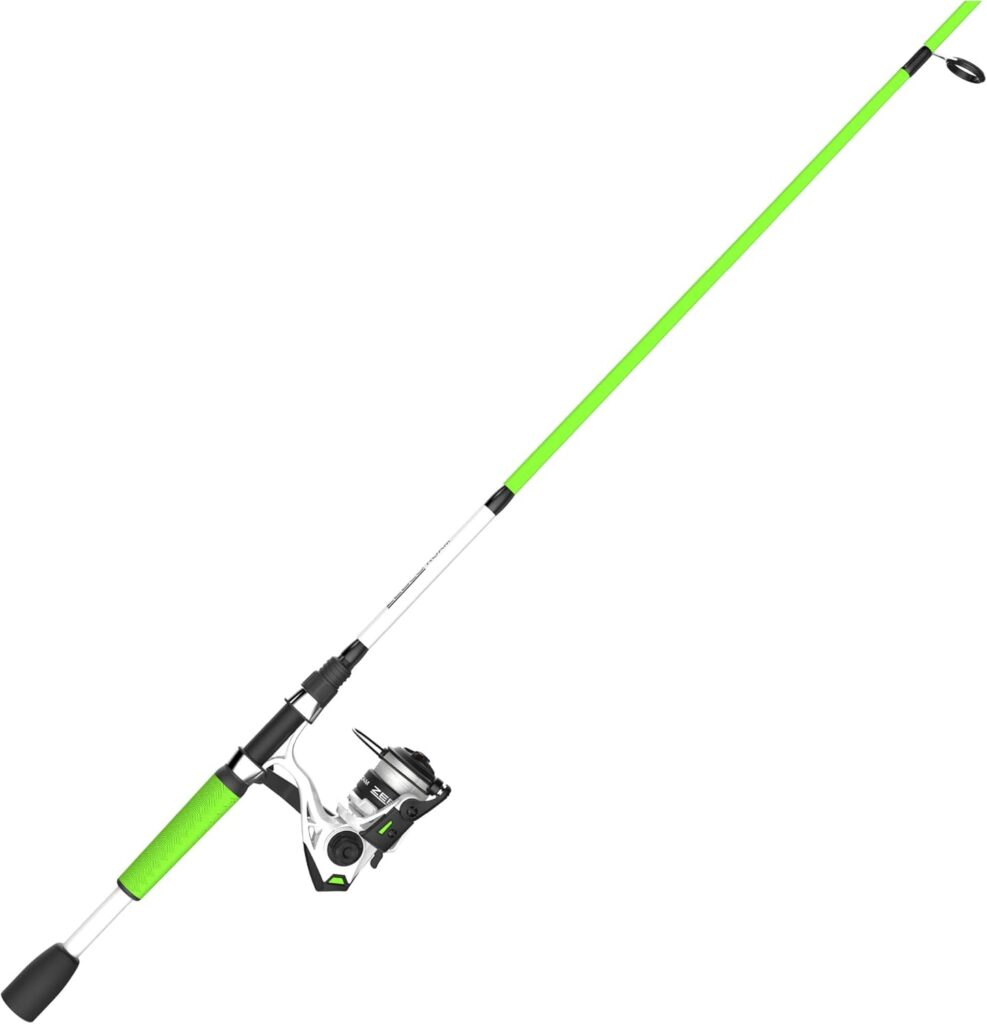 Zebco Roam Spinning Reel and Fishing Rod Combo, Split ComfortGrip Rod Handle, Soft-Touch Handle Knob