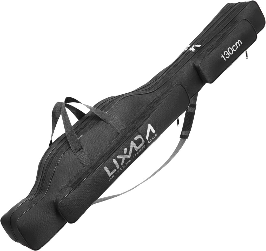 LIXADA Portable Fishing Bag Folding Fishing Rod Reel Bag Outdoor Fishing Carrier