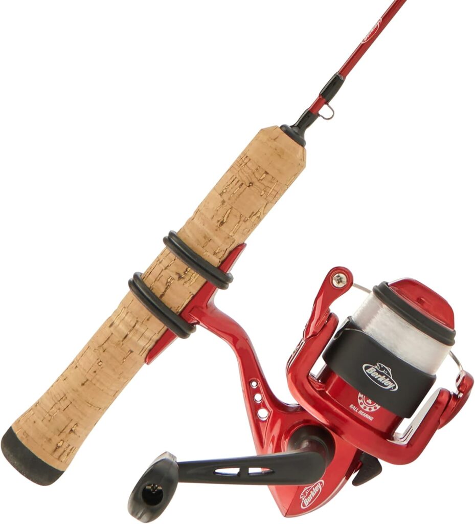 Berkley Cherrywood HD Ice Spinning Reel and Fishing Rod Combo