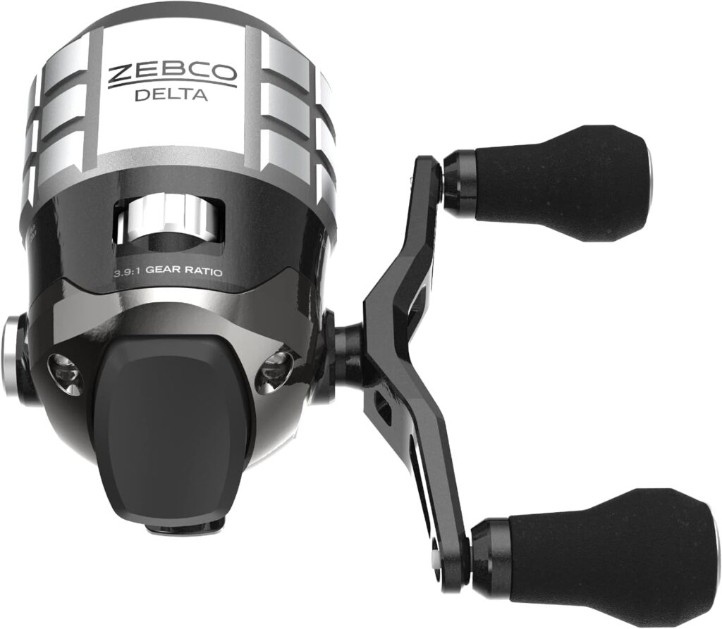 Zebco Delta Spincast Fishing Reel, Instant Anti-Reverse Clutch, All-Metal Gears, Changeable Right- or Left-Hand Retrieve