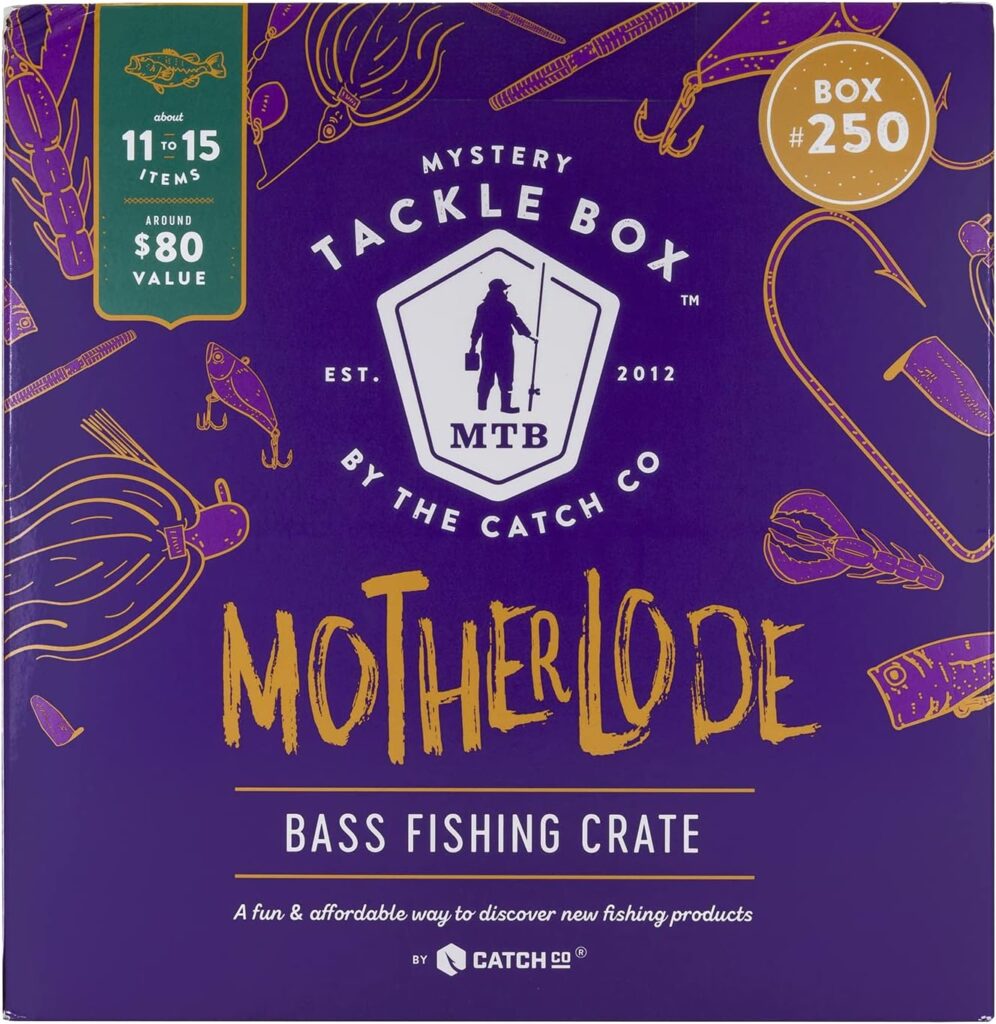 Catch Co Mystery Tackle Box Motherlode Bass Fishing Crate | Largemouth  Smallmouth Bass Freshwater Fishing Kit