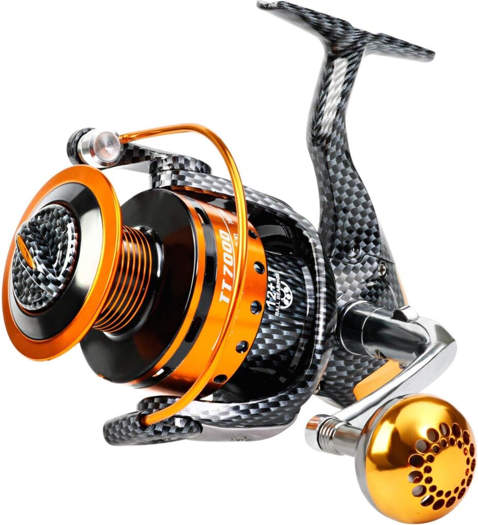 Fishing Reels- 12+1 BB, Light and Smooth Spinning Reels, Powerful Carbon Fiber Drag, Saltwater and Freshwater Fishing