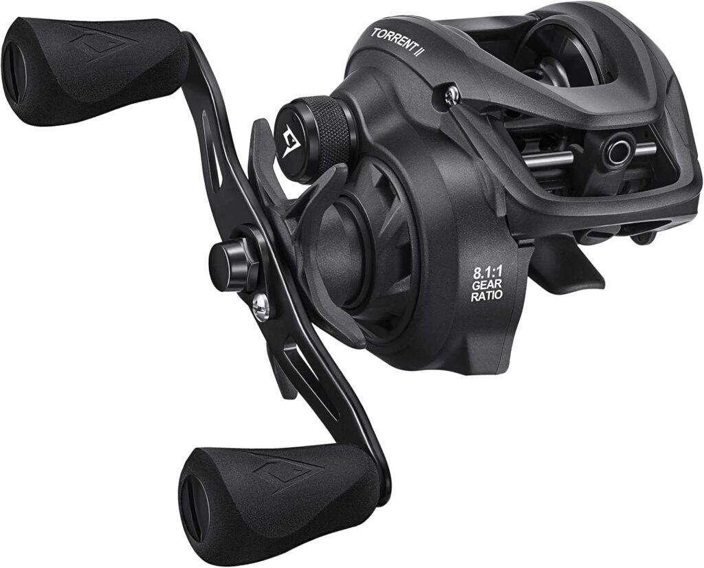 Piscifun Torrent II Baitcasting Fishing Reel, 20LB Carbon Fiber Drag Baitcasters, 6.6:1/8.1:1 Gear Ratio  Magnet Braking System Low Profile Casting Reel, Left/Right Handed