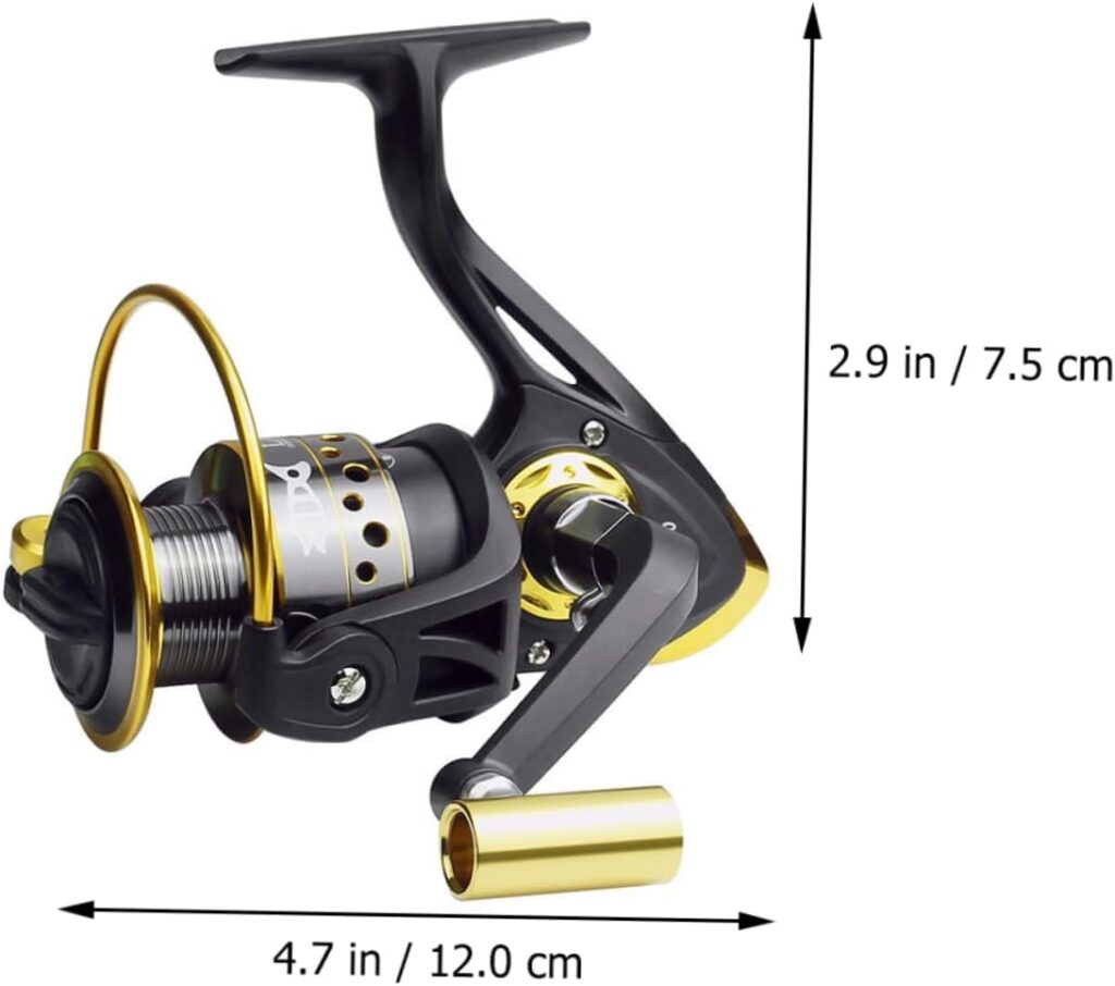Metal Fishing Reel for Sea Rods Portable Wheel Metal Handle 8kg Unloading CNC Alloy Easy to Use Black Gold La2000