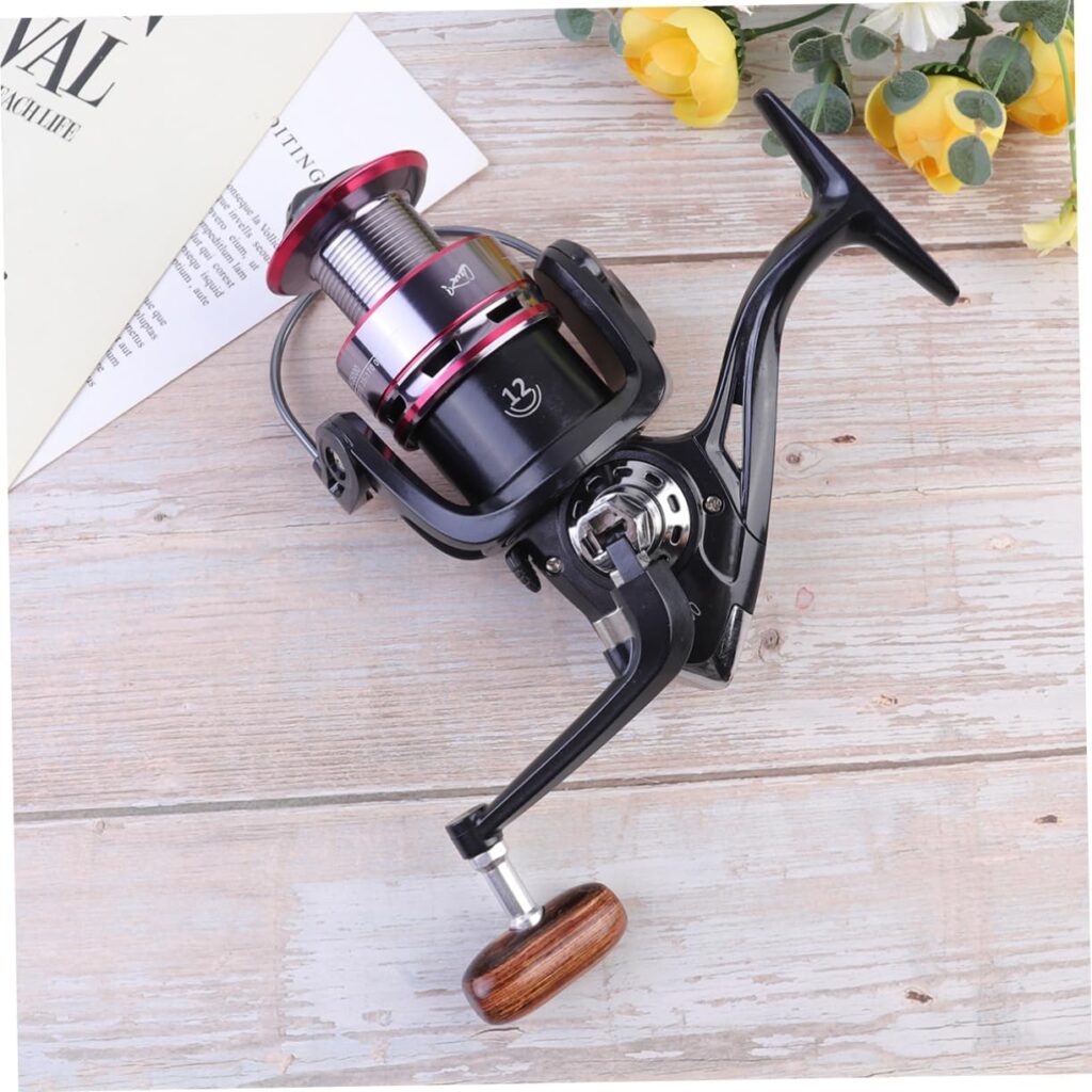 Upgrade Version Hc6000 Fishing Reel Fishing Wire Wheel 16.3x15.8x9.7cm 8kg Drag Comfortable Wooden Rocker